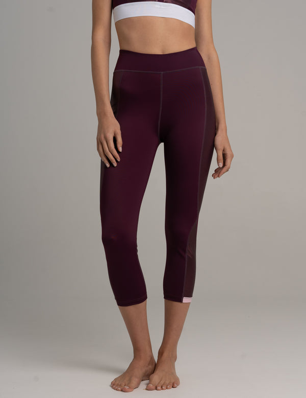 Honolulu 3/4 Leggings Aubergine