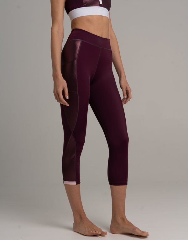 Honolulu 3/4 Leggings Aubergine