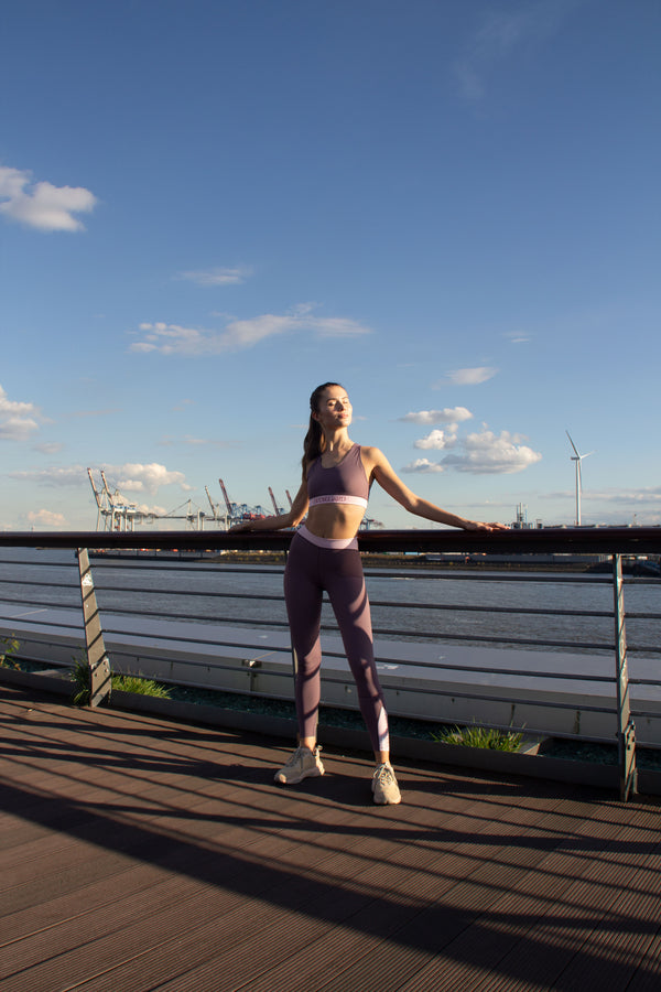 Sportsbra - Lagonisi - Purple Gray/Rosa
