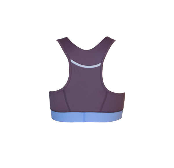 Sportsbra - Lagonisi - Purple Gray/Hellblau
