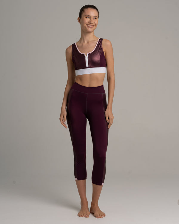 Honolulu 3/4 Leggings Aubergine