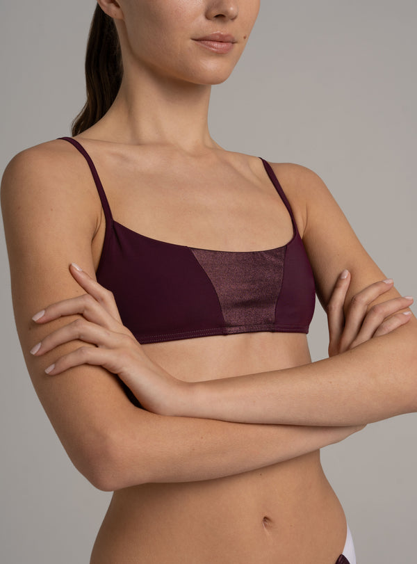 Tonga Bikini Top Aubergine