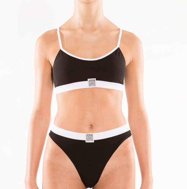 90s - Bustier -Top - black/white