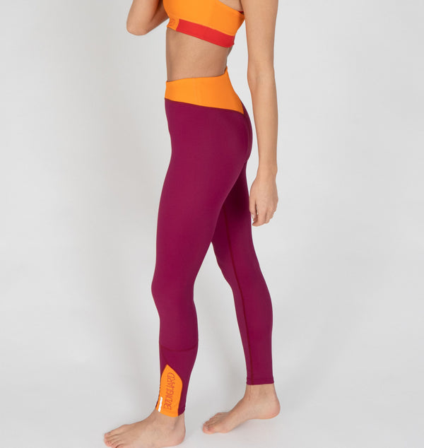 Leggings + Sports Bra - Sport Set - Bordeaux