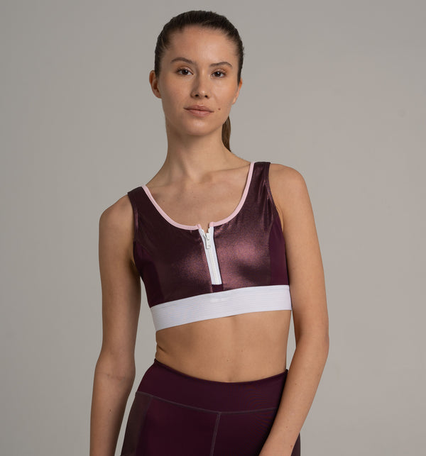 Samoa Sports Bra Aubergine