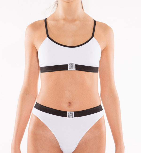 90s - Bustier -Top - white/black