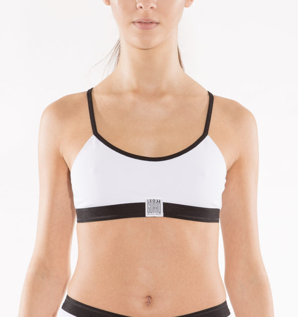 90s - bustier top - white/black